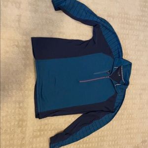 Smartwool pullover sweater with zip up neck